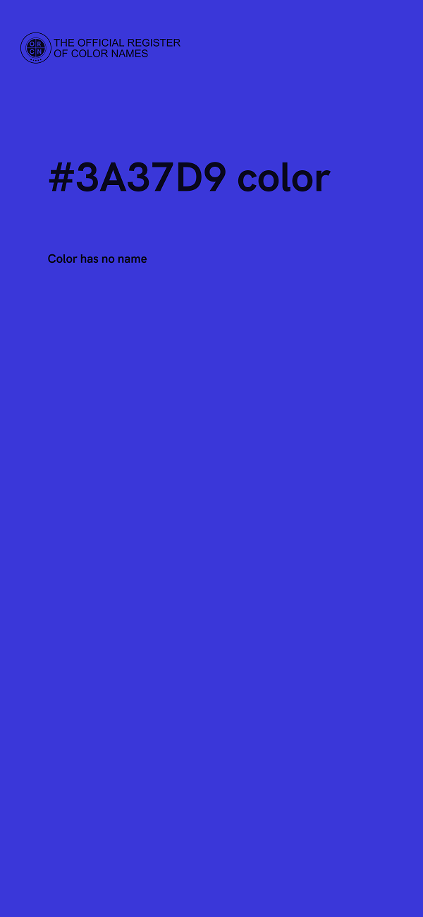 #3A37D9 color image