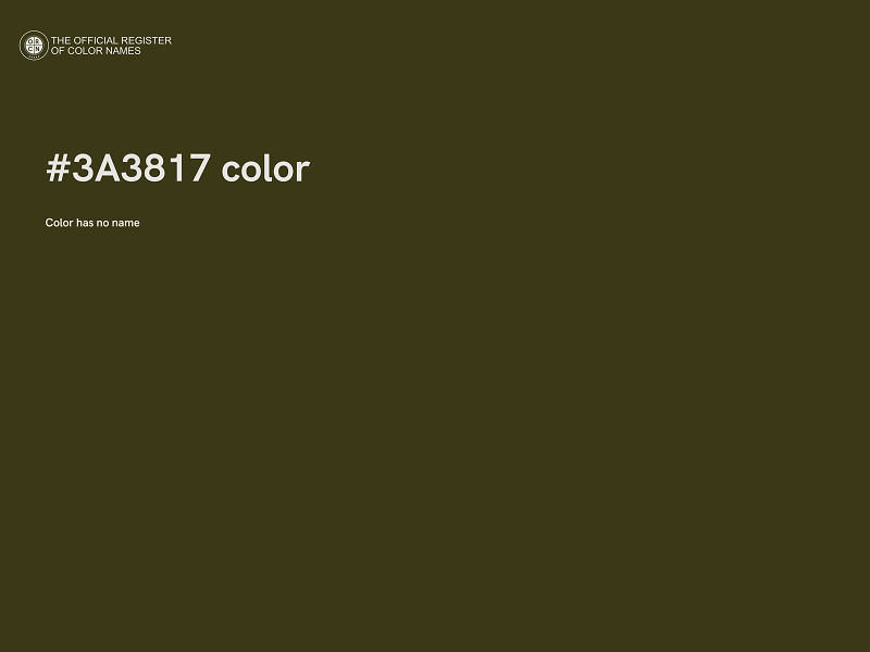 #3A3817 color image