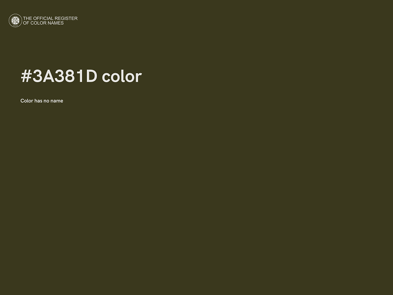 #3A381D color image