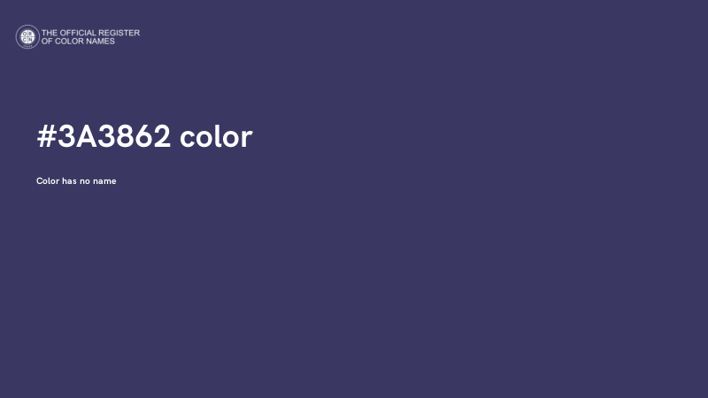 #3A3862 color image
