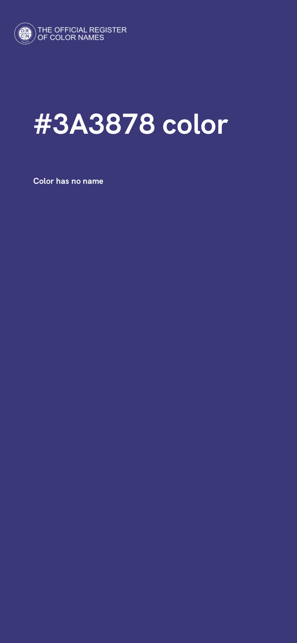 #3A3878 color image