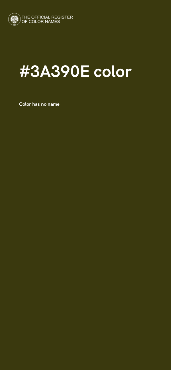 #3A390E color image