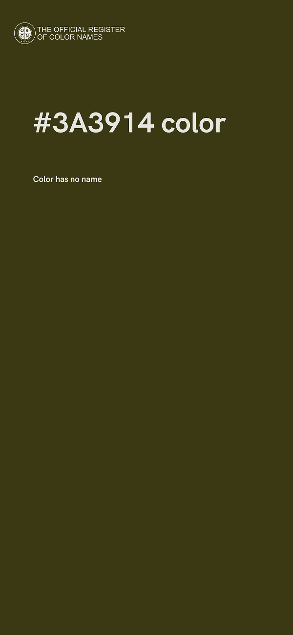 #3A3914 color image
