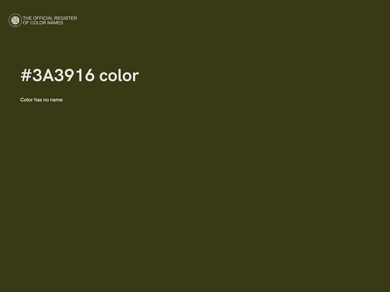 #3A3916 color image