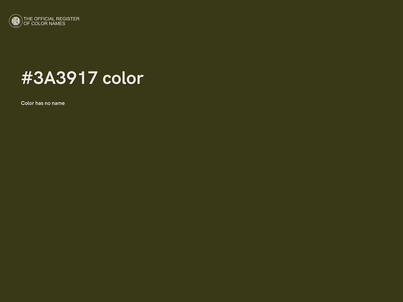 #3A3917 color image