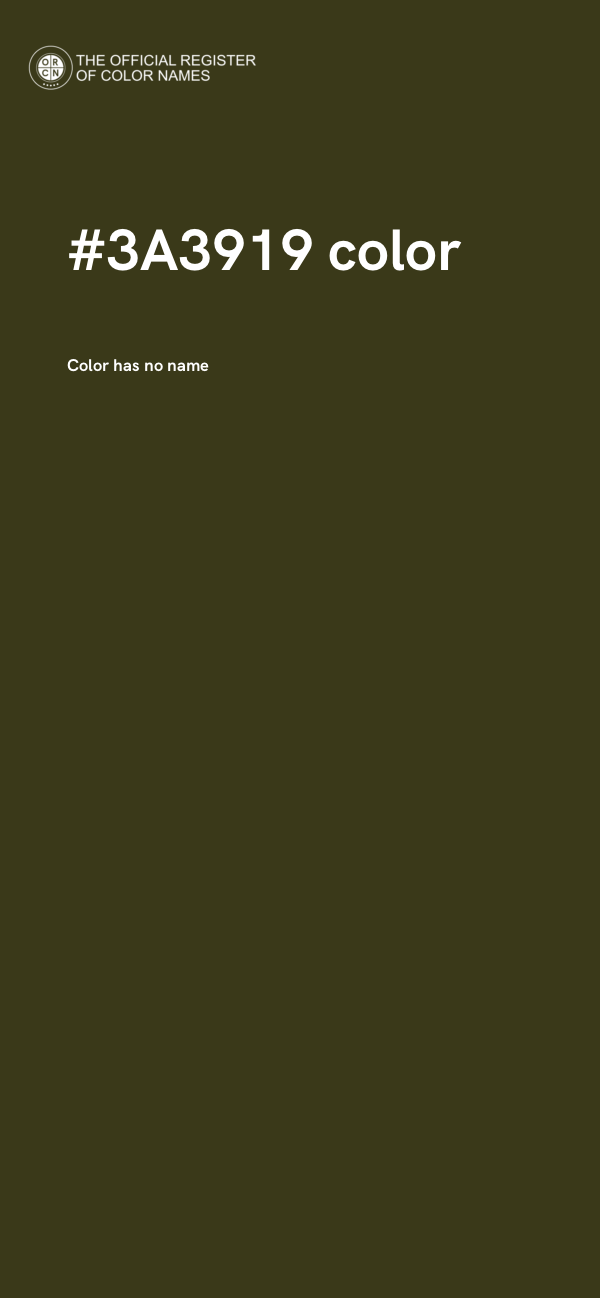 #3A3919 color image