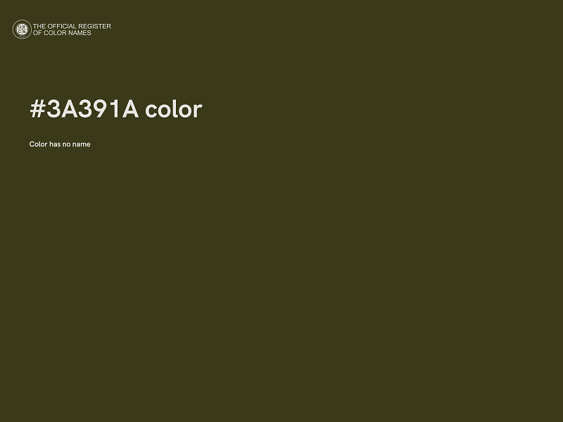 #3A391A color image