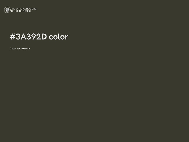 #3A392D color image