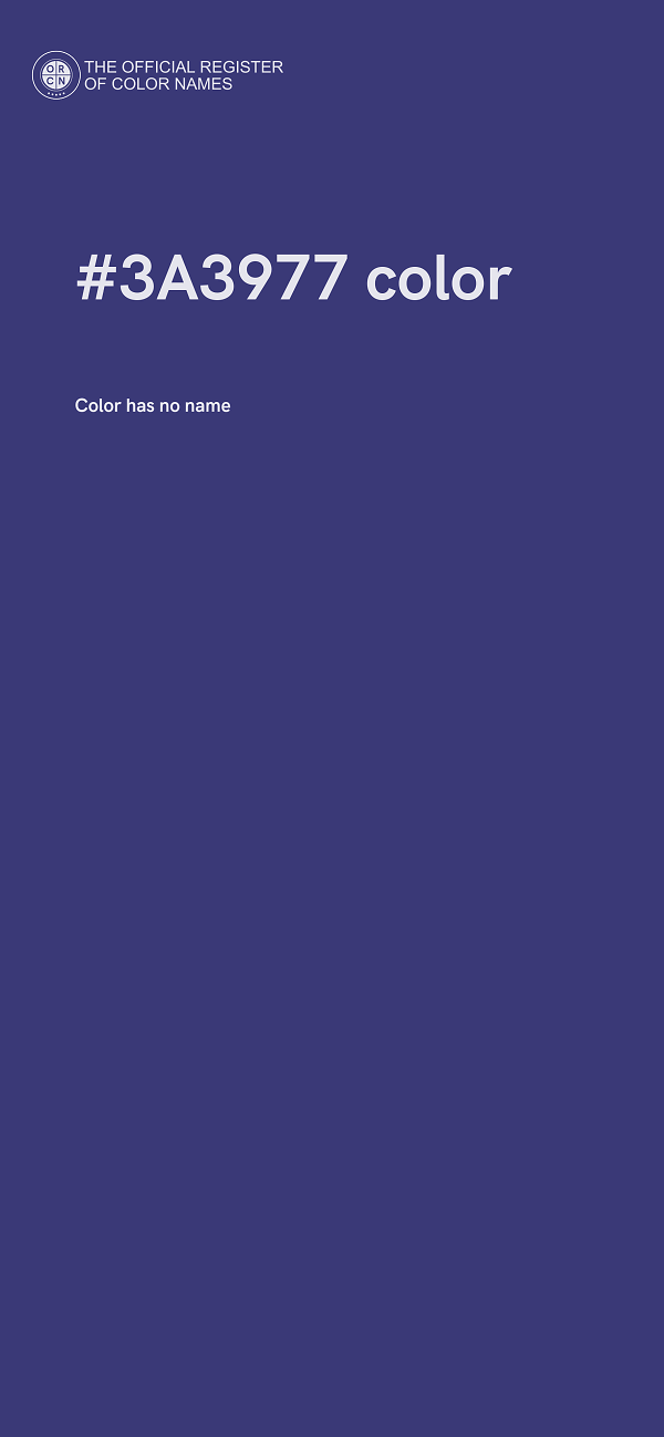 #3A3977 color image
