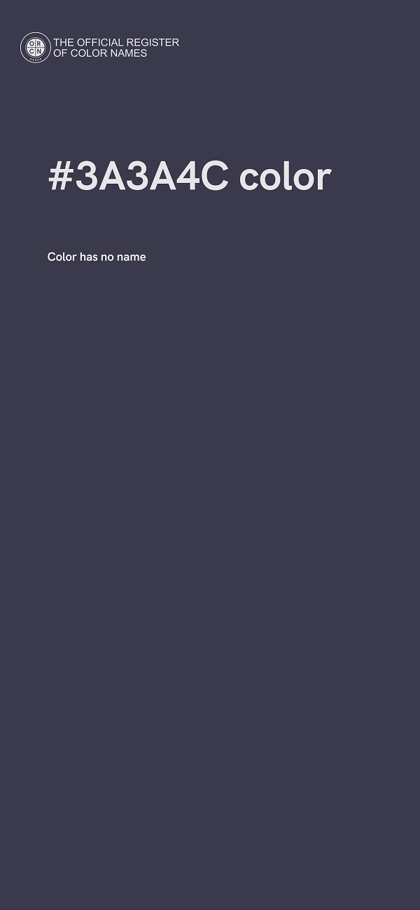 #3A3A4C color image