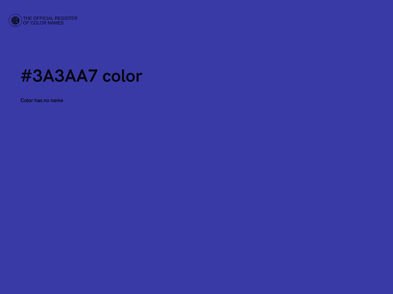 #3A3AA7 color image