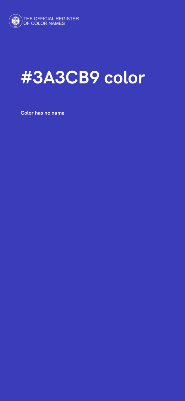 #3A3CB9 color image