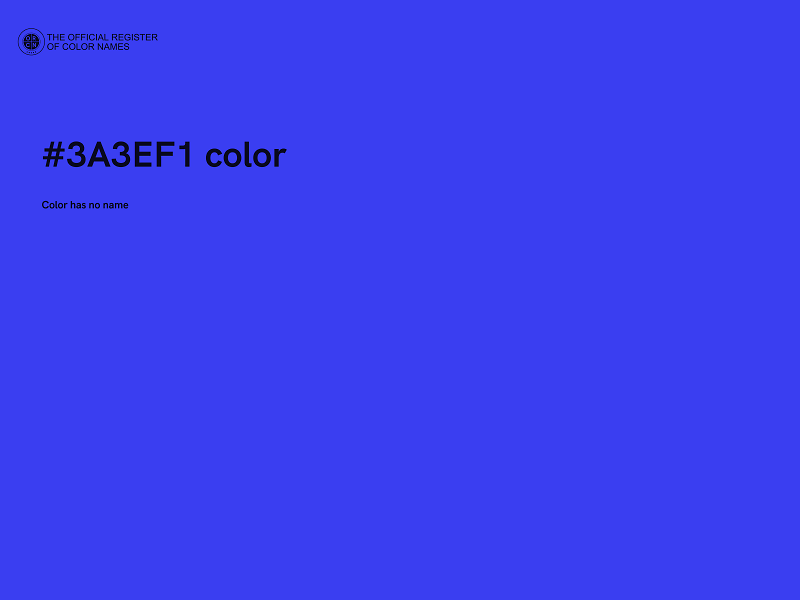 #3A3EF1 color image