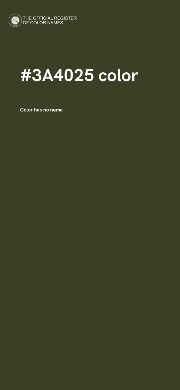 #3A4025 color image
