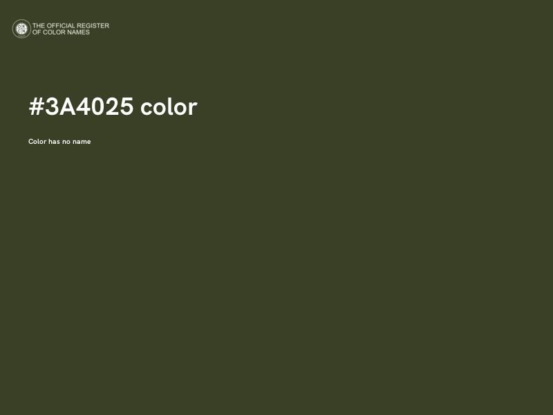 #3A4025 color image