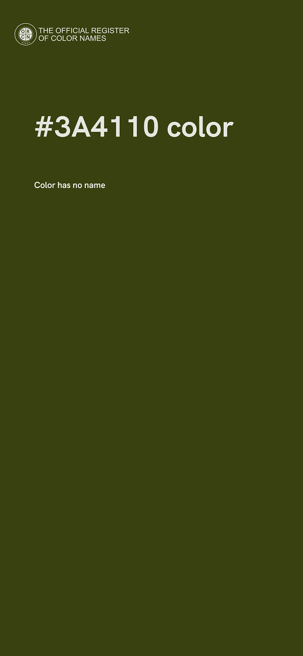 #3A4110 color image