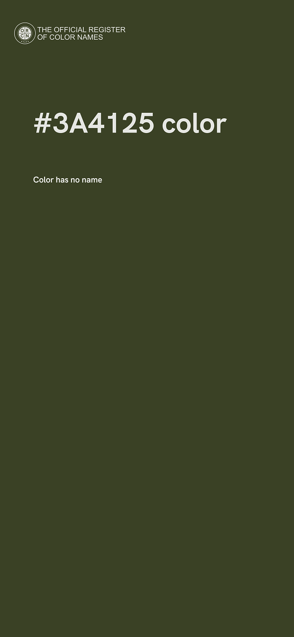 #3A4125 color image