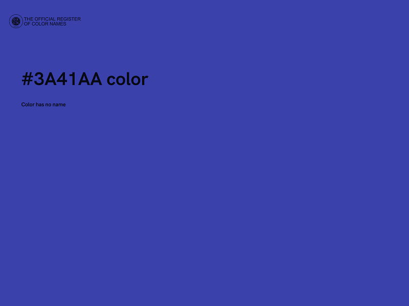 #3A41AA color image