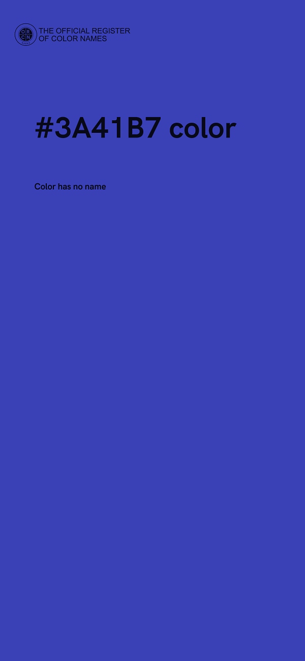 #3A41B7 color image