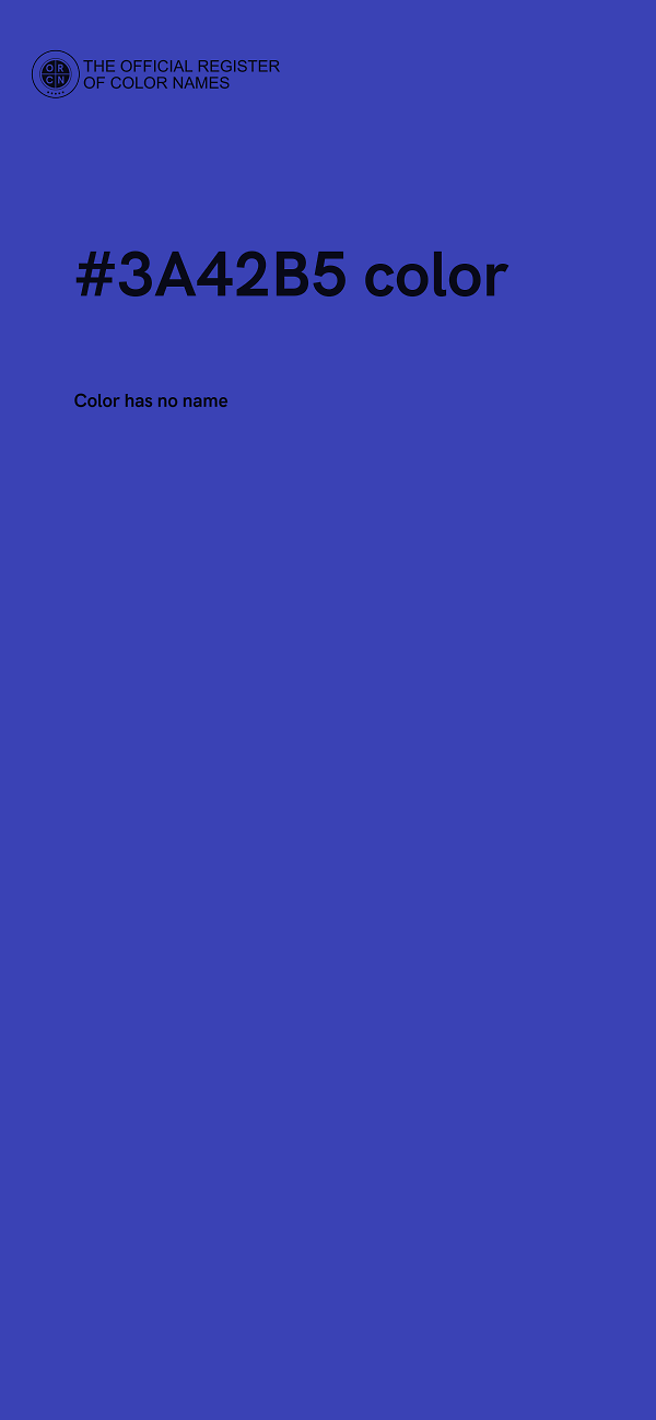 #3A42B5 color image