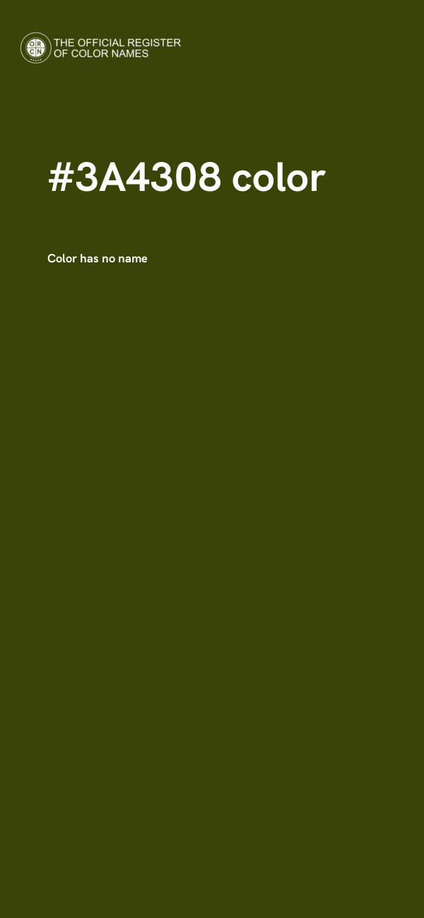#3A4308 color image
