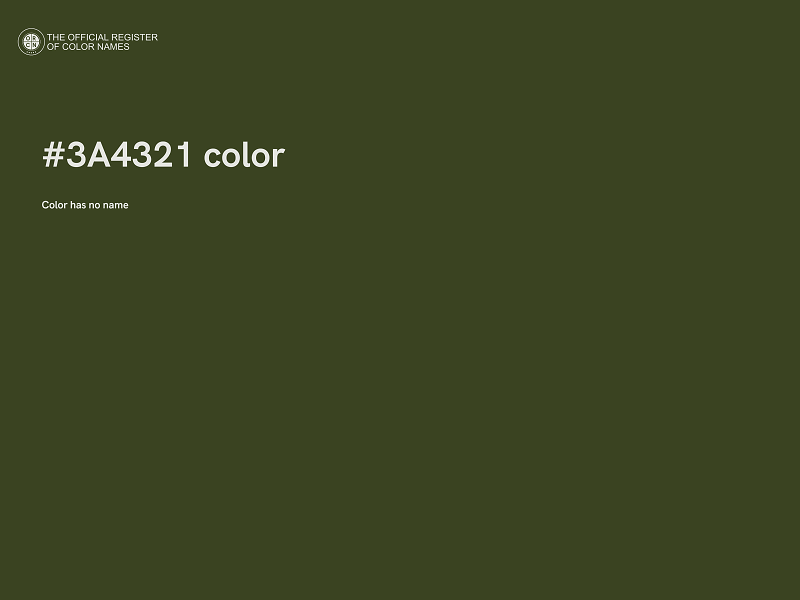 #3A4321 color image