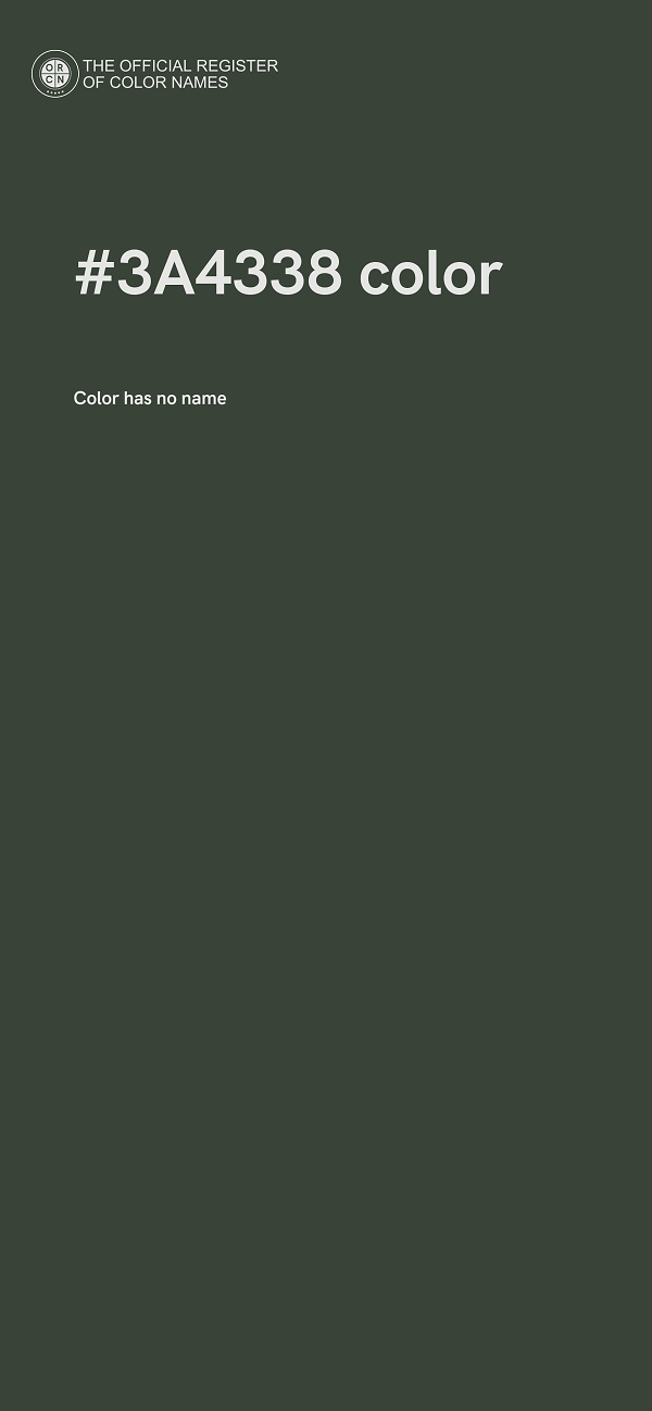#3A4338 color image