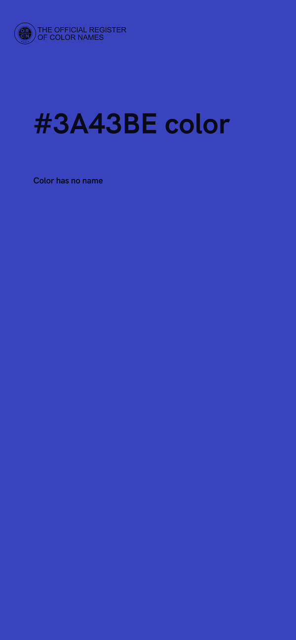 #3A43BE color image