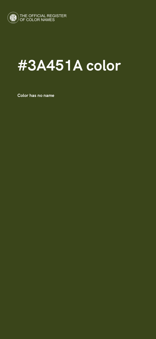 #3A451A color image