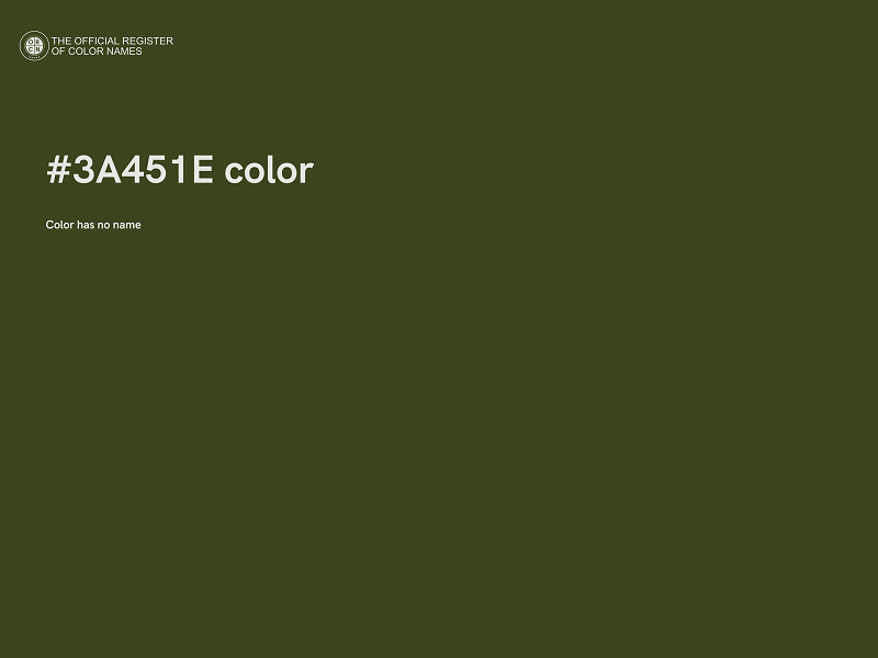 #3A451E color image