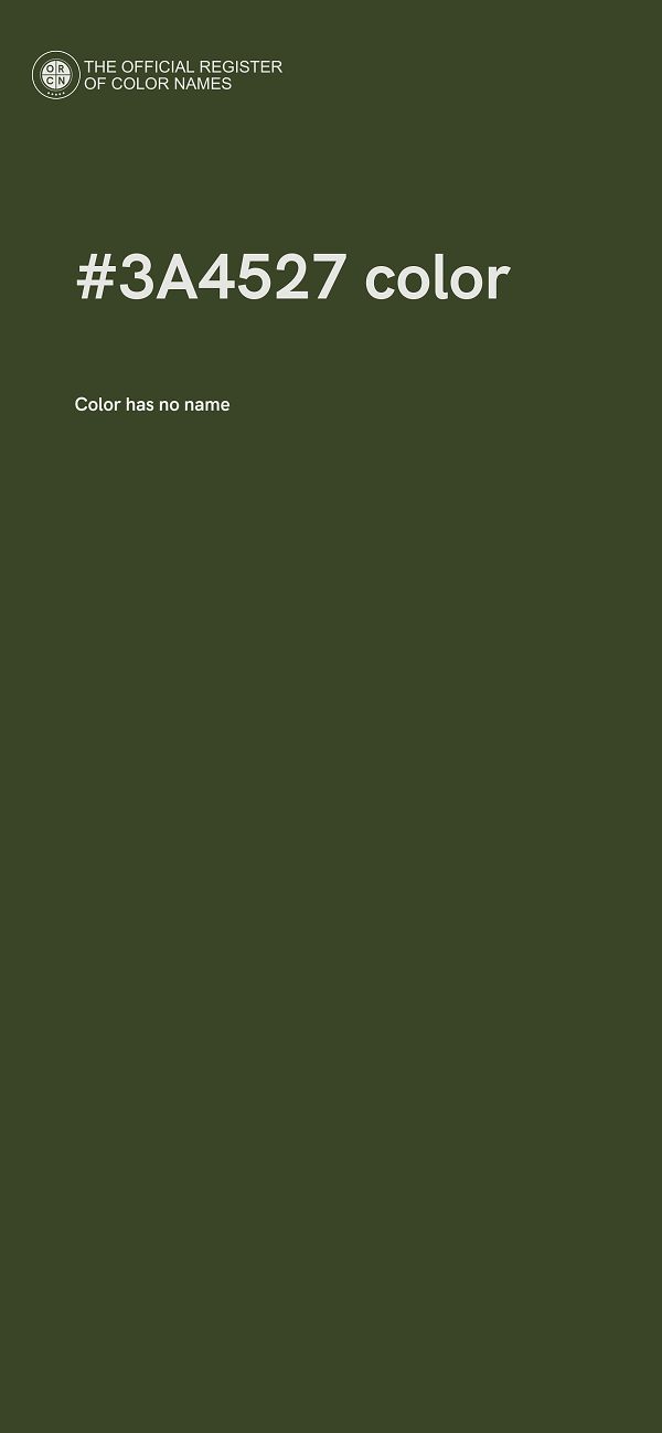 #3A4527 color image