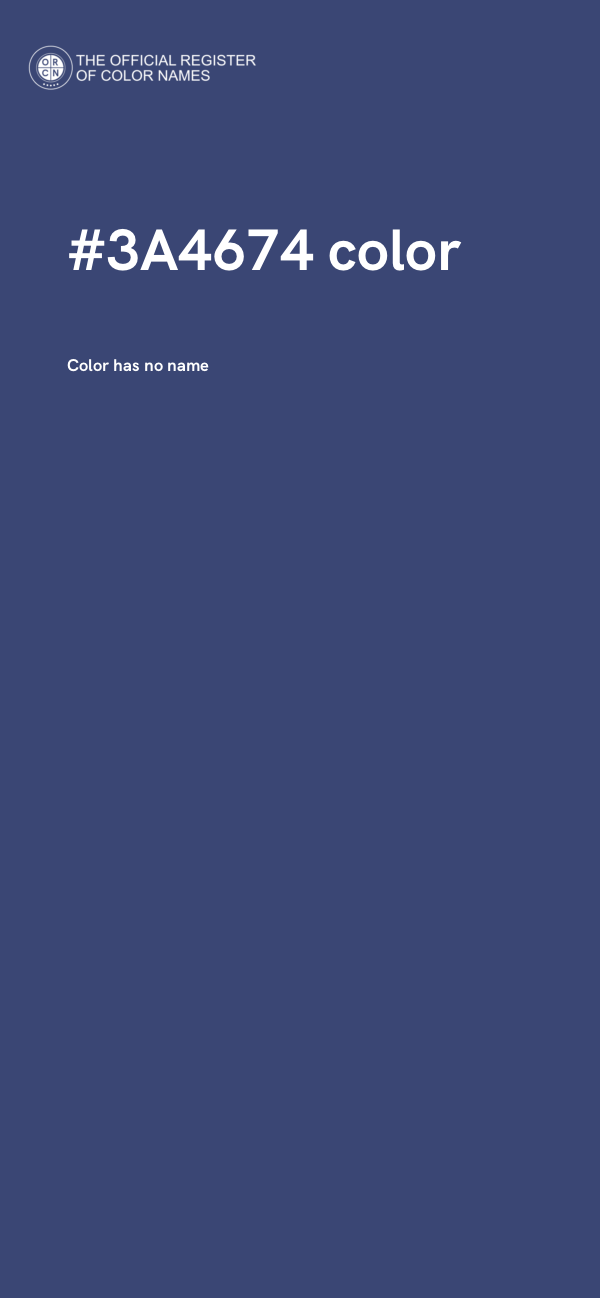 #3A4674 color image