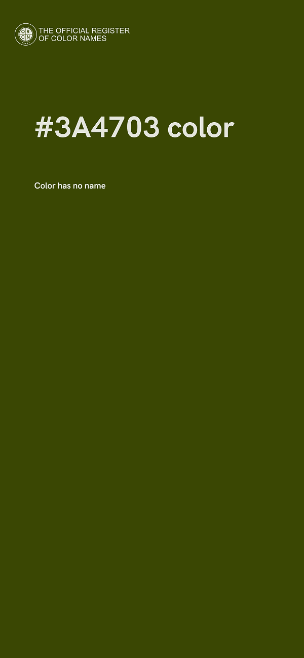 #3A4703 color image