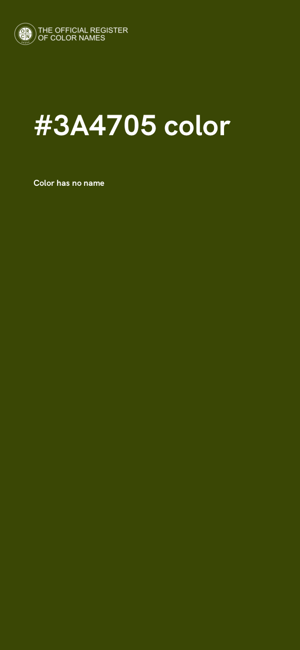 #3A4705 color image