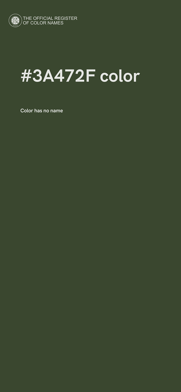 #3A472F color image