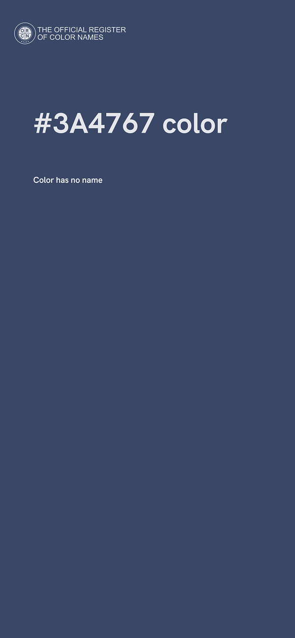 #3A4767 color image