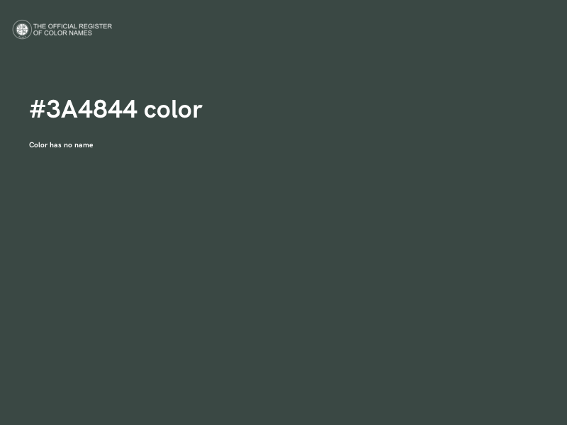 #3A4844 color image