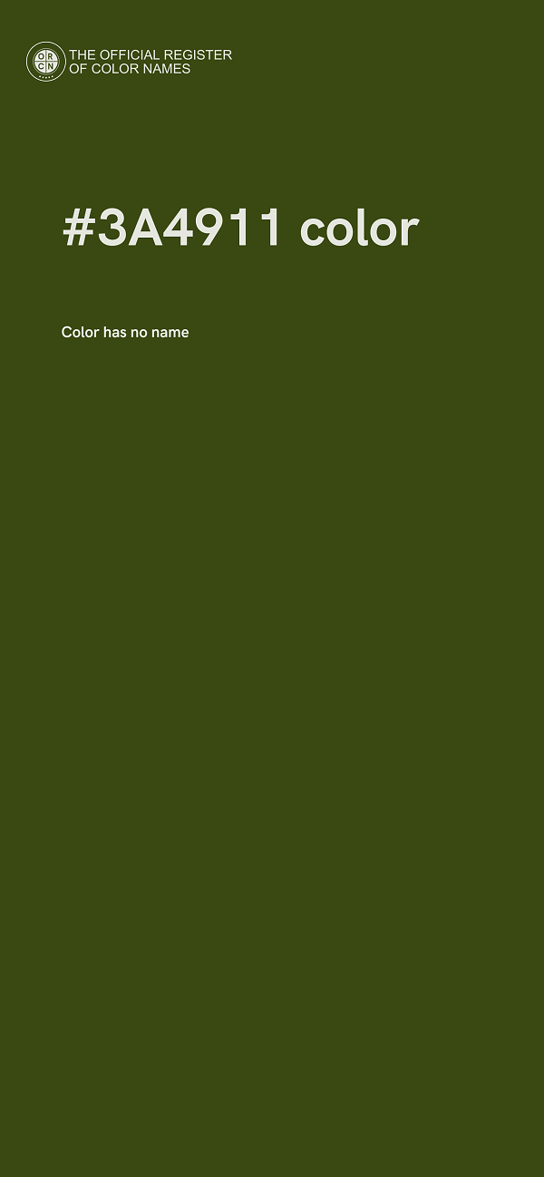 #3A4911 color image