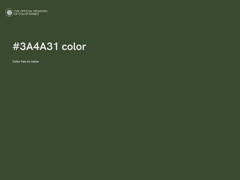 #3A4A31 color image