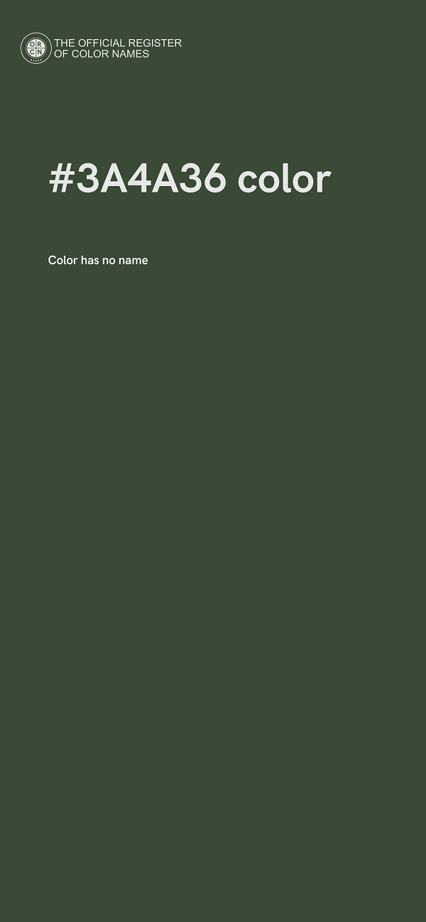 #3A4A36 color image