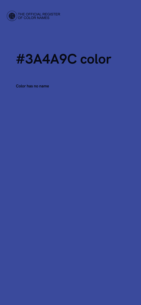 #3A4A9C color image