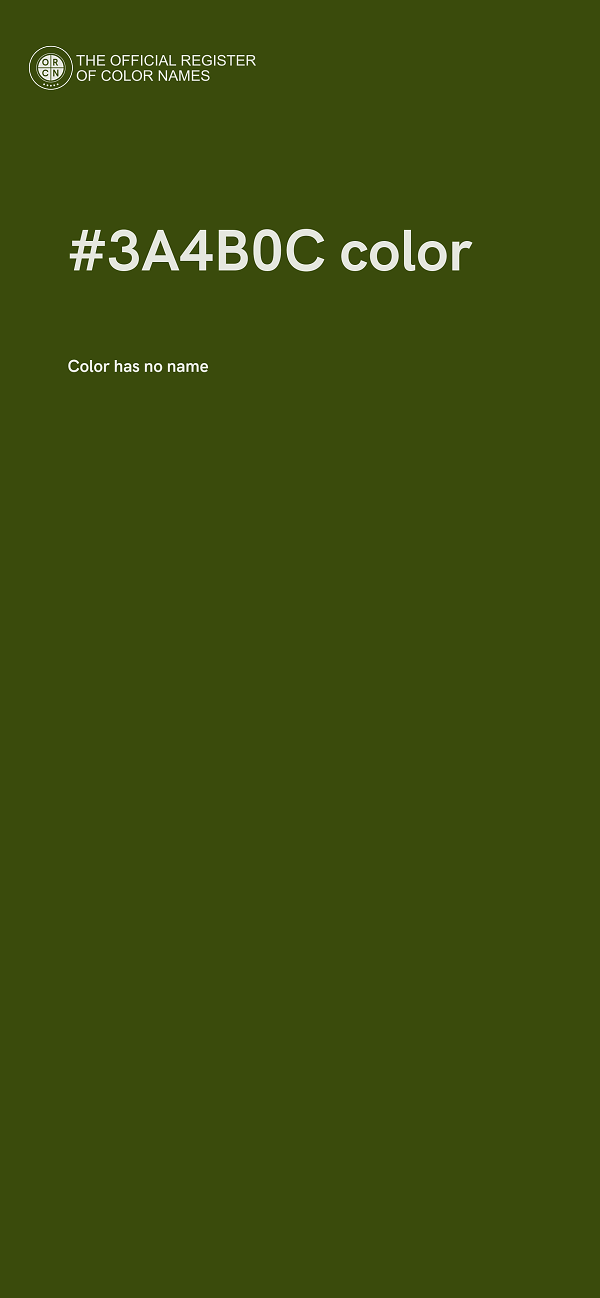 #3A4B0C color image