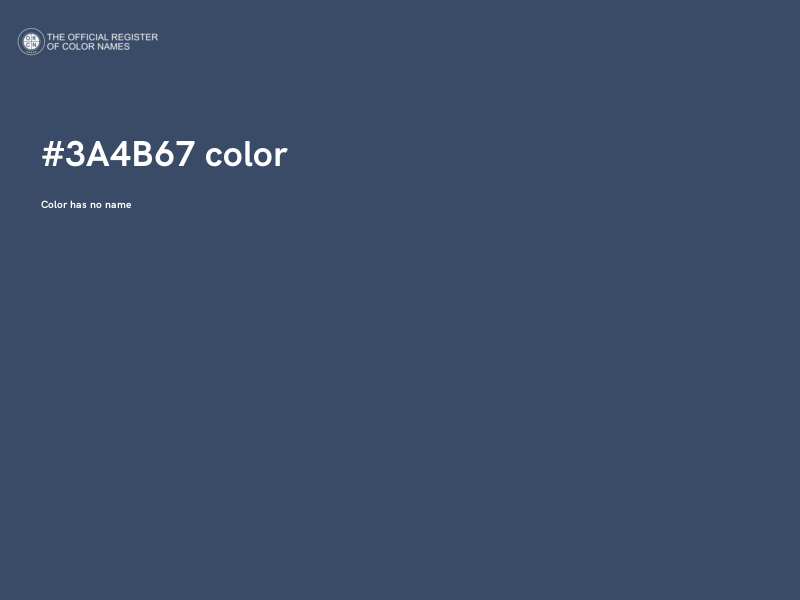 #3A4B67 color image