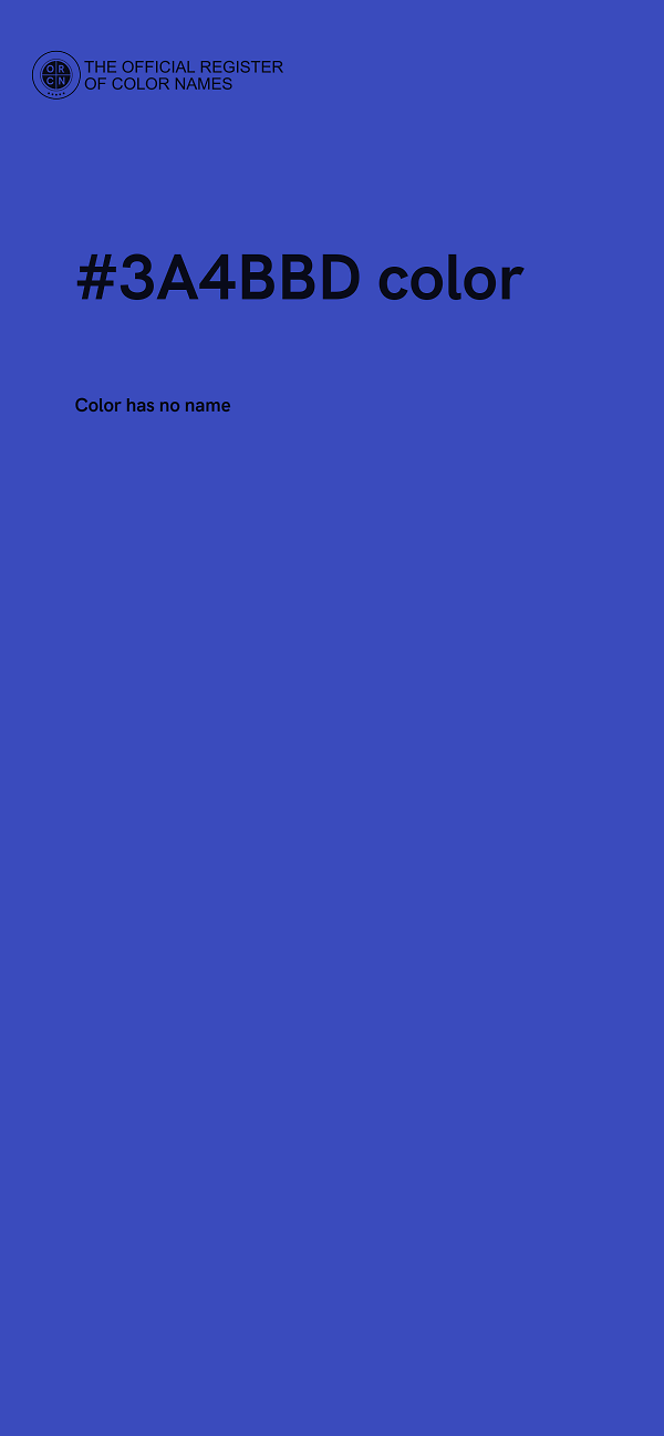 #3A4BBD color image
