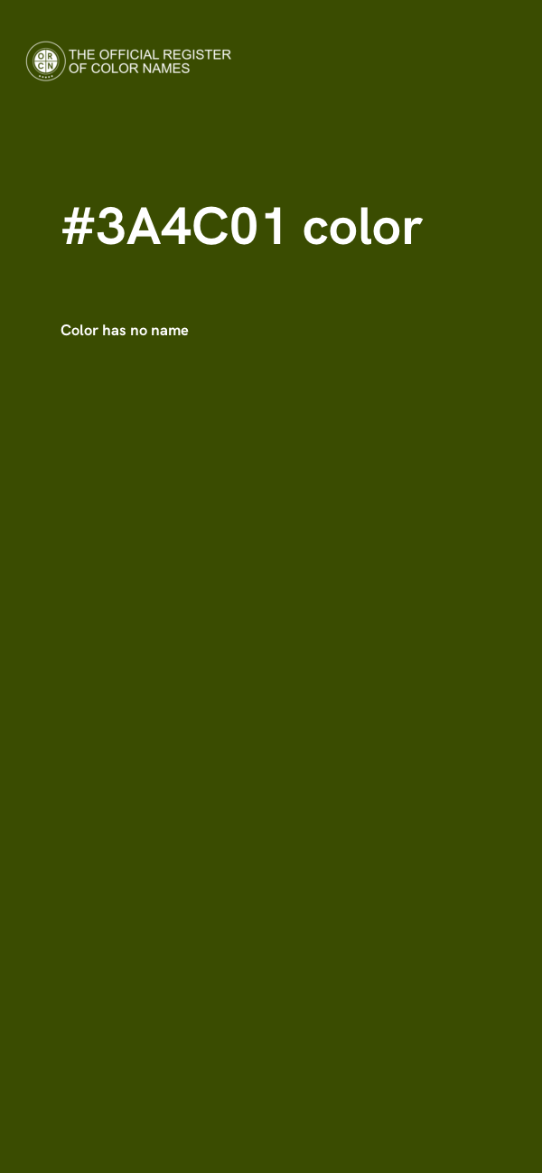 #3A4C01 color image