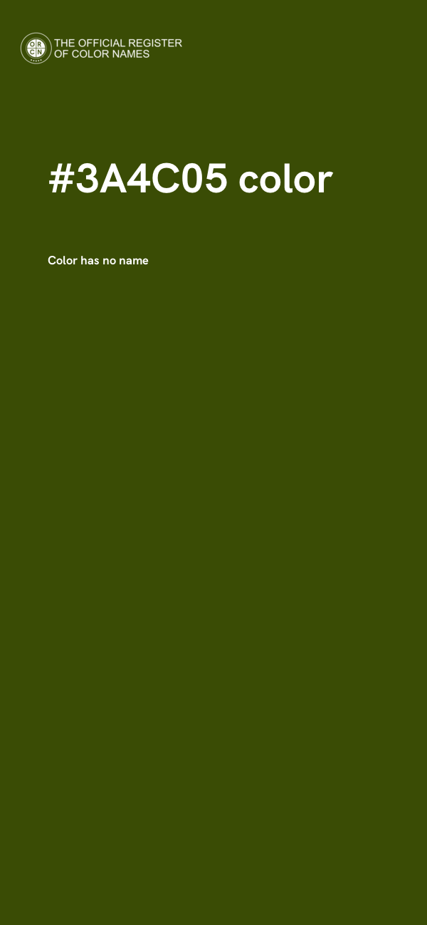 #3A4C05 color image