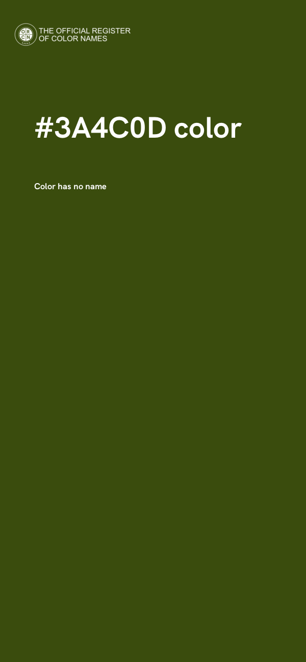 #3A4C0D color image