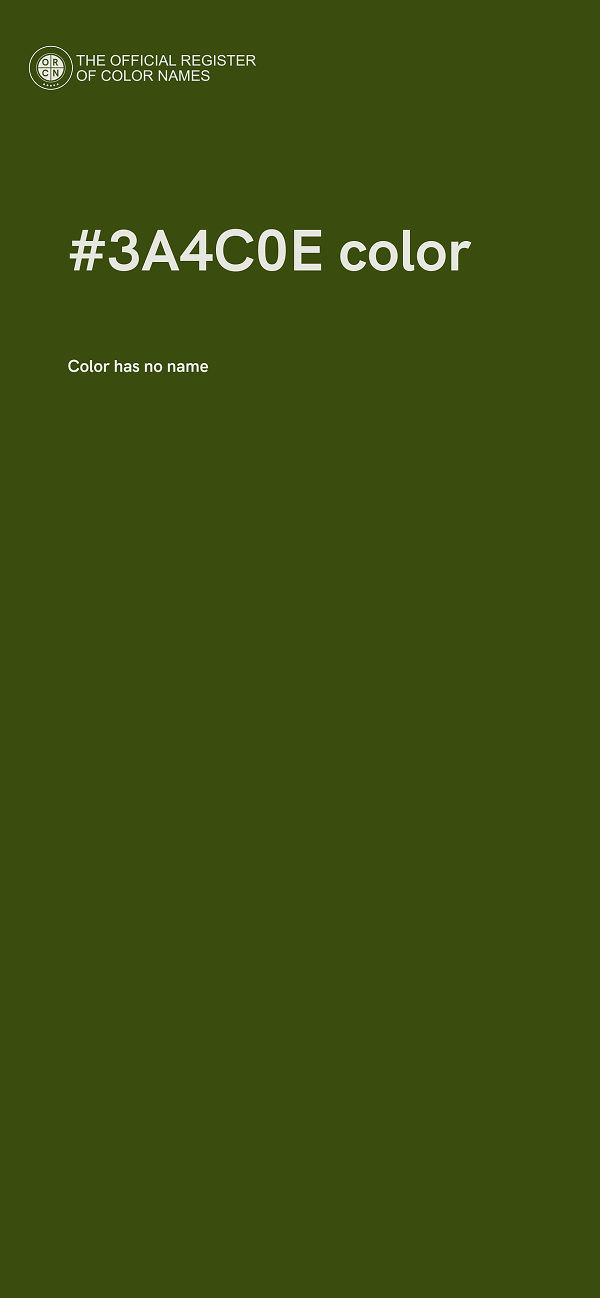 #3A4C0E color image