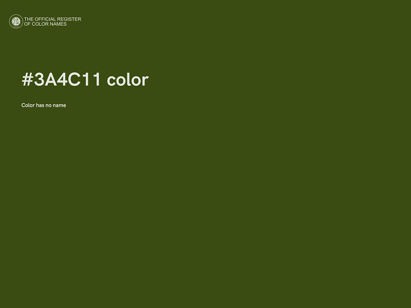 #3A4C11 color image