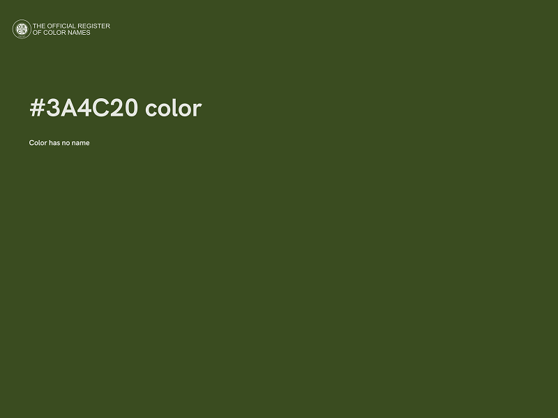 #3A4C20 color image